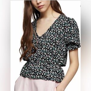 Top Shop Morgan Printed Blouse